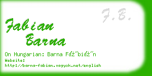 fabian barna business card